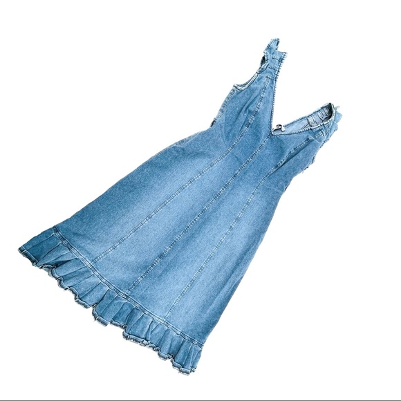 Moschino Vintage Denim Jean Ruffle Dress | SZ 10